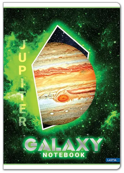 Caiet Lastva Galaxy - A4, 52 de coli, rânduri late, sortiment