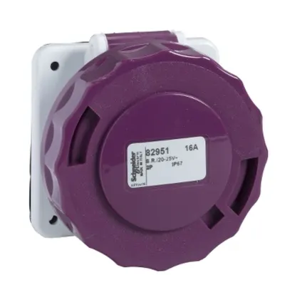 Priza industriala Mureva, 16 A, 3P, 20, 25 V AC, IP67