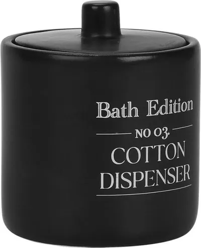Cutie de bumbac Estia - Myst, 9 х 9 х 10.5 cm, negru