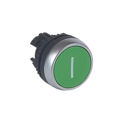 Osmoz non illuminated spring return head - flush - verde engraved ''I''