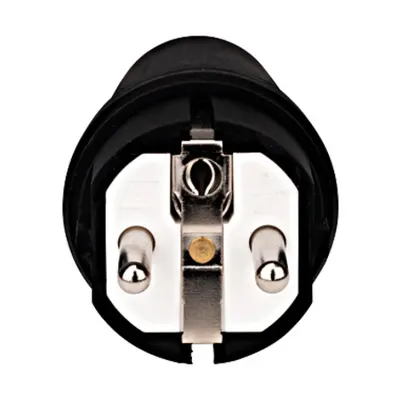 Stecher schuko rezistent la impact, 16A, 250V, IP44 negru