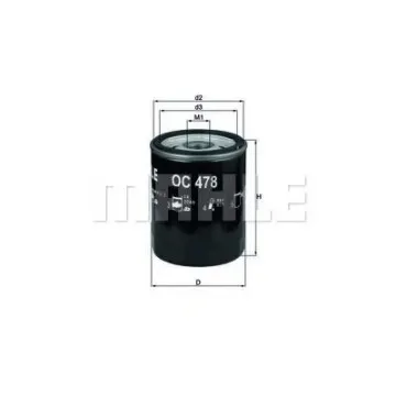 Filtru ulei MAHLE ORIGINAL OC 478