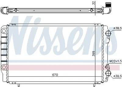 Radiator apa racire motor OPEL ARENA; RENAULT TRAFIC 2.1D 2.5D intre 1989-2001
