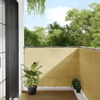 Gossi paravan de balcon, nisipiu, 120x400 cm, 100% poliester oxford
