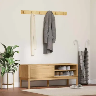 vidaXL Bancă de hol FLORO Maroniu cerat 115 x 40 x 45 cm