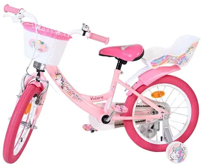 Bicicletă pentru copii cu roți ajutătoare E&L cycles Volare – Unicorn, 16''