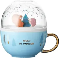 Cană cu capac și bol Morello - Meet In Winter, 300 ml