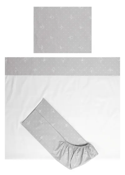 Set tarc pentru copii Lorelli - Tiny Dream Trio, 60 х 120 cm, gri