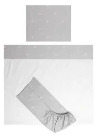 Set tarc pentru copii Lorelli - Tiny Dream Trio, 60 х 120 cm, gri