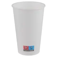 Pahare din Carton PE, 480 ml, Albe, 50 Bucati