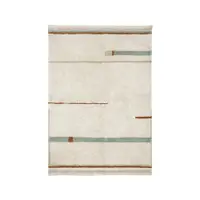 Covor albastru/crem lavabil/țesut manual din bumbac 140x200 cm Lanes Vintage Blue – Lorena Canals