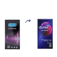 Prezervative Intense Orgasmic, 10 bucati, Durex