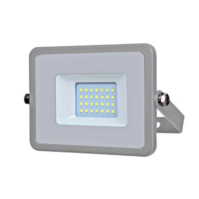 LED Floodlight 20W 1600lm 3000K 220-240V IP65 100° grey