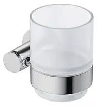 Pahar baie Duravit D-Code 0099201000, montare pe perete, sticla/metal, Crom lucios