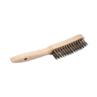 Perie Manuala cu Maner din Lemn pentru Inox / Otel / Neferoase, Ehbw, 3 Randuri, Grosime Sarma 0.30