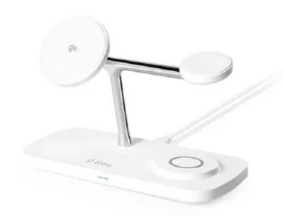 Încărcător auto ttec - AirCharger Trio Pro, 15W, Qi2/MagSafe, alb