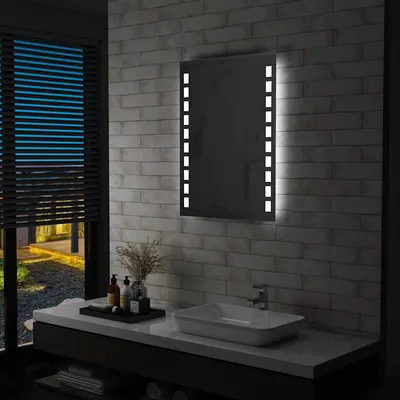 vidaXL Oglindă cu LED de perete de baie, 60 x 80 cm