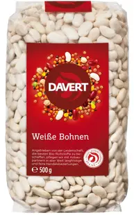 Fasole albă organică, 500 g, Davert