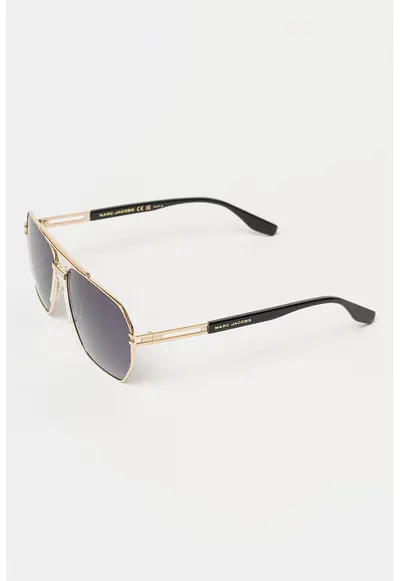 Ochelari de soare aviator cu rama metalica - 65499 - Auriu/Negru