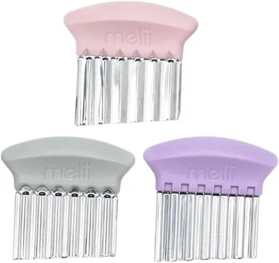 Set cuțite ondulate Melii - Pink, purple & grey, 3 buc.