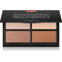 PUPA Milano #READY4SELFIE Contouring & Strobing Patela pentru conturul fetei cu efect de iluminare culoare 003 Dark Skin 175 g