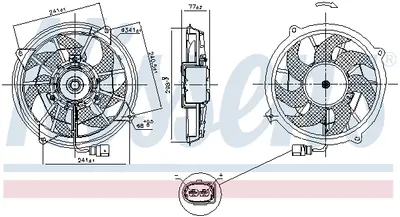 Ventilator radiator potrivit SEAT ALHAMBRA; VW SHARAN 1.8-2.8 09.95-03.10