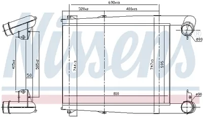 Intercooler potrivit RVI PREMIUM dCi11B 43 dCi11C MIDR06.23.56B 41 01.00