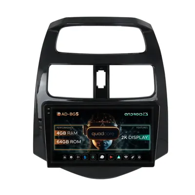Navigatie 2K Daewoo Matiz Chevrolet Spark (2010-2014), Android, S-Quadcore 4GB RAM + 64GB ROM, 9.5 Inch - AD-BGS90042K+AD-BGRKIT243