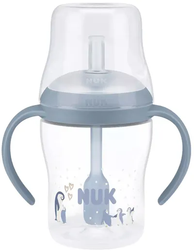 Biberon NUK Perfect Match - Cu pai de silicon, TC, РР, 150 ml, Pinguin