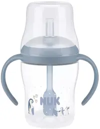 Biberon NUK Perfect Match - Cu pai de silicon, TC, РР, 150 ml, Pinguin