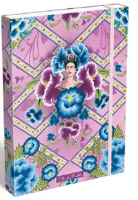 Mapa din carton cu elastic Lizzy Card - Frida Cahlo Purpura