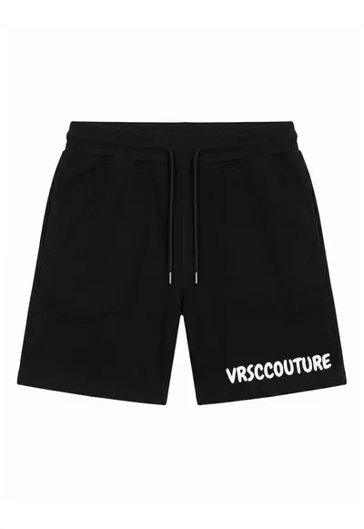 Pantaloni scurti cu imprimeu logo Nyxos Nova - Negru