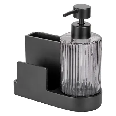 Suport pentru accesorii de spălat negru din polirășină Pina – Wenko
