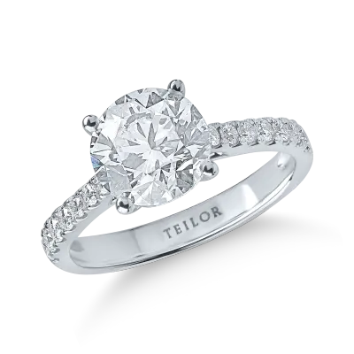 Inel din aur alb cu diamante de 2.81ct