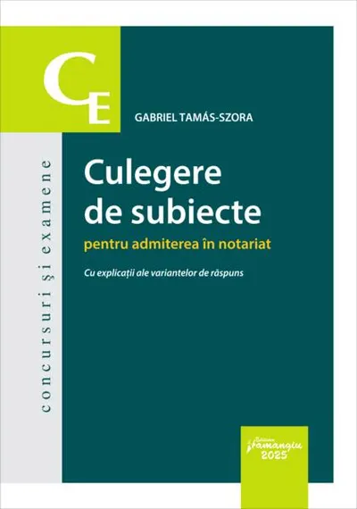 Culegere de subiecte pentru admiterea în notariat - Paperback brosat