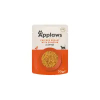 APPLAWS Piept, Pui și dovleac, plic hrană umedă pisici, (în supă), 70g