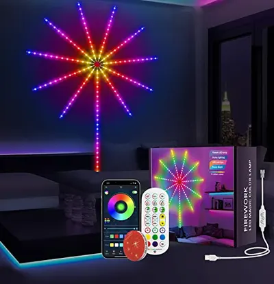 Lumini LED tip artificii inteligente, RGB, muzica, telecomanda