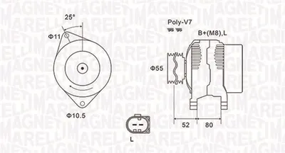 Alternator (14v, 140a) Potrivit Iveco Daily Iii, Daily Iv, Daily V; Fiat Ducato; Uaz Patriot 2.3d 3.0d 12.01