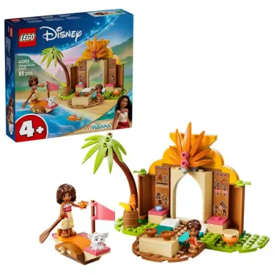 LEGO® Disney Moana Casa traditionala si barcuta 43282, 85 de piese