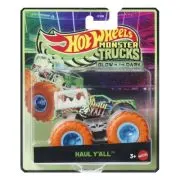 Hot Wheels Monster Truck Glow in the Dark Masinuta Haul Yall Scara 1 la 64