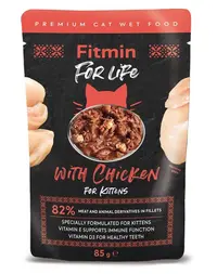 FITMIN Cat For Life pouch kitten chicken 28 x 85 g hrana umeda pentru pisoi cu pui