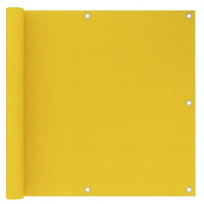 vidaXL Paravan de balcon, galben, 90x500 cm, HDPE