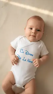 Body bebelus cu mesaj Cu drag de la nasi