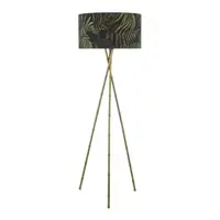 Lampadar de podeaBamboo Tripod Floor Lamp Antique Brass Base Only