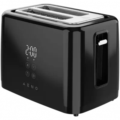 Prajitor de paine AENO ATS0002B, 930 W, 2 felii, 3 moduri prajire, 7 trepte rumenire (Negru)