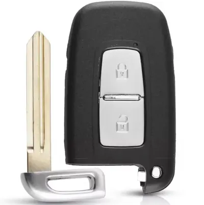 Carcasa cheie auto pliabila Techstar compatibila cu Hyundai Sonata, Azera, Genesis Coupe, ix35, i30, i45 si Kia Forte, Sportage, K2, K5, 2 butoane, lama HYN14 stanga, fara electronica