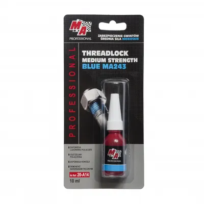 MA243 - Blocare filete rezistenta medie albastru - blister 10 ml