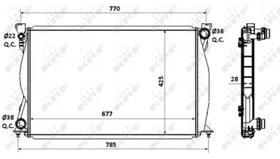 Radiator apa racire motor AUDI A6, A6 ALLROAD 2.7D 3.0D intre 2004-2011