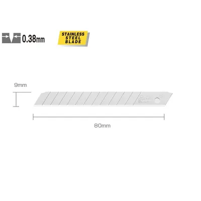 Set ASB-10S - lame japoneze de 9 mm din inox. 10 bucati. Olfa