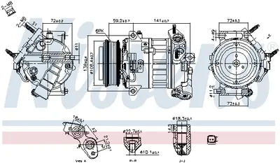 Compresor climatizare potrivit FORD TRANSIT V363 2.0D 2.0DH 03.16